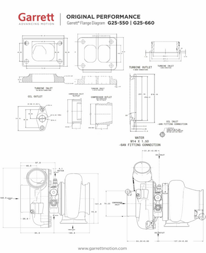 Garrett G-Series II G25-700 54mm Turbocharger