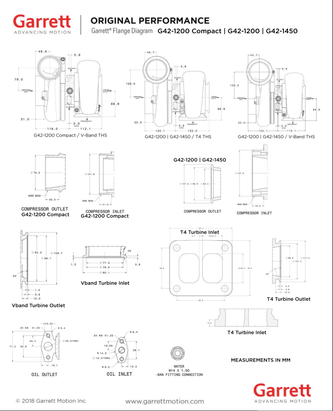 Garrett G-Series II G42-1325C Compact 73mm Turbocharger