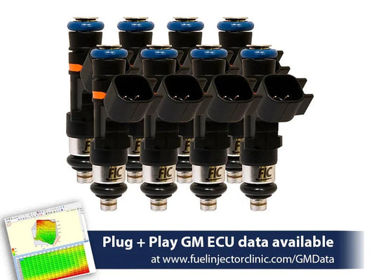 Fuel Injector Clinic 1000cc High-Impedance Injector Set for 2007–2013 GM 4.8L, 5.3L and 6.0L Truck Engines